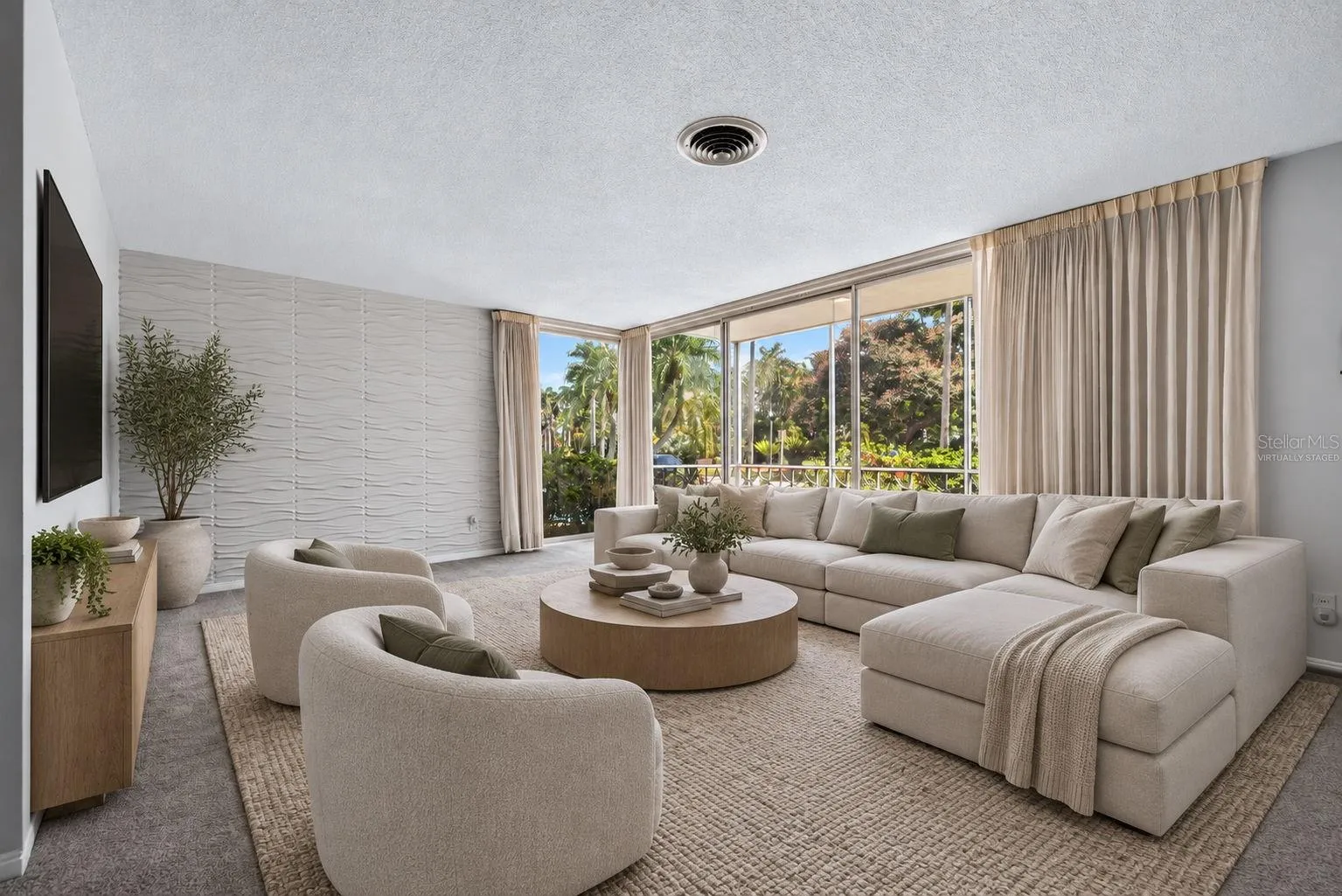 Virtually Staged Living Room