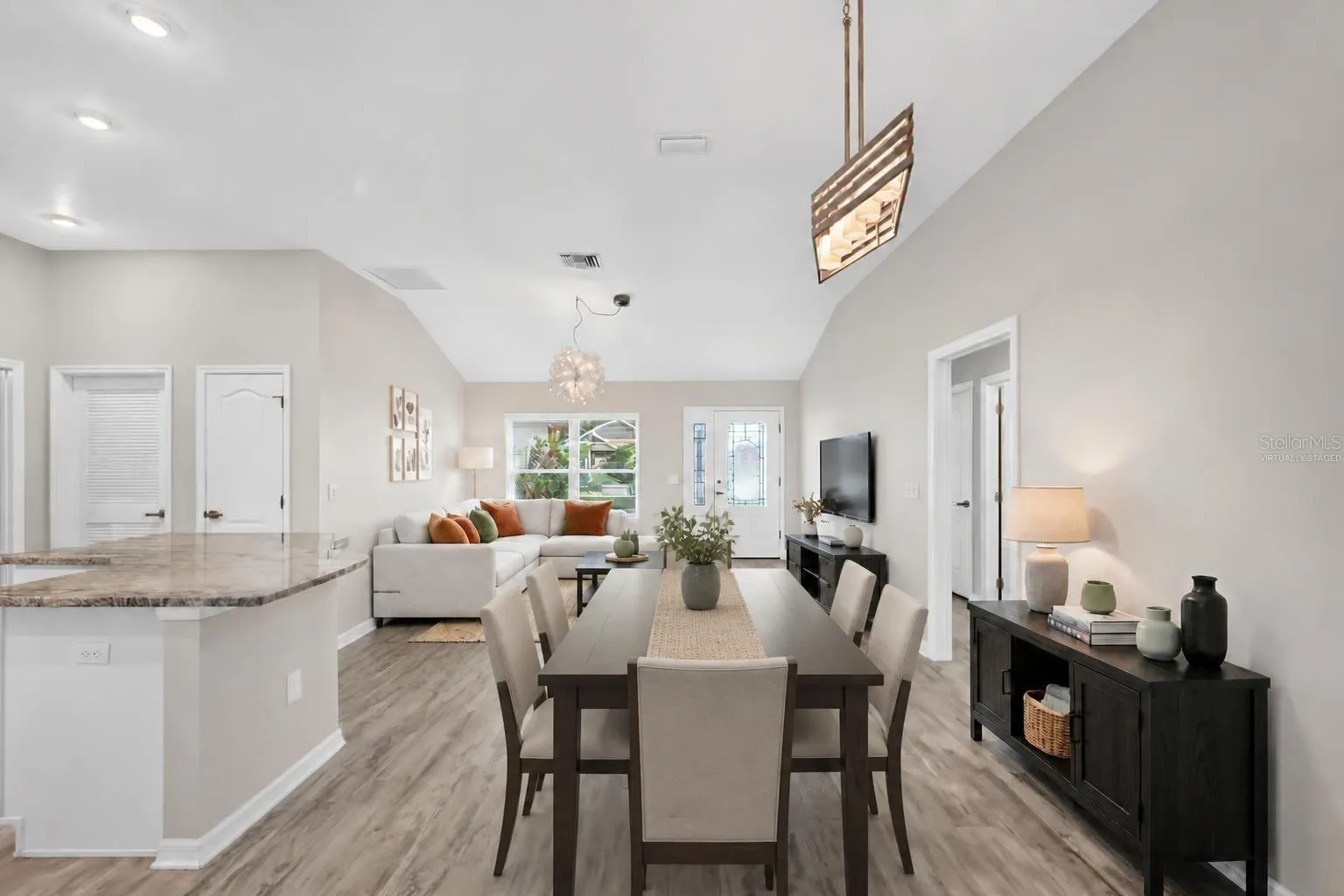 Living, Dining, and Kitchen-Virtually Staged
