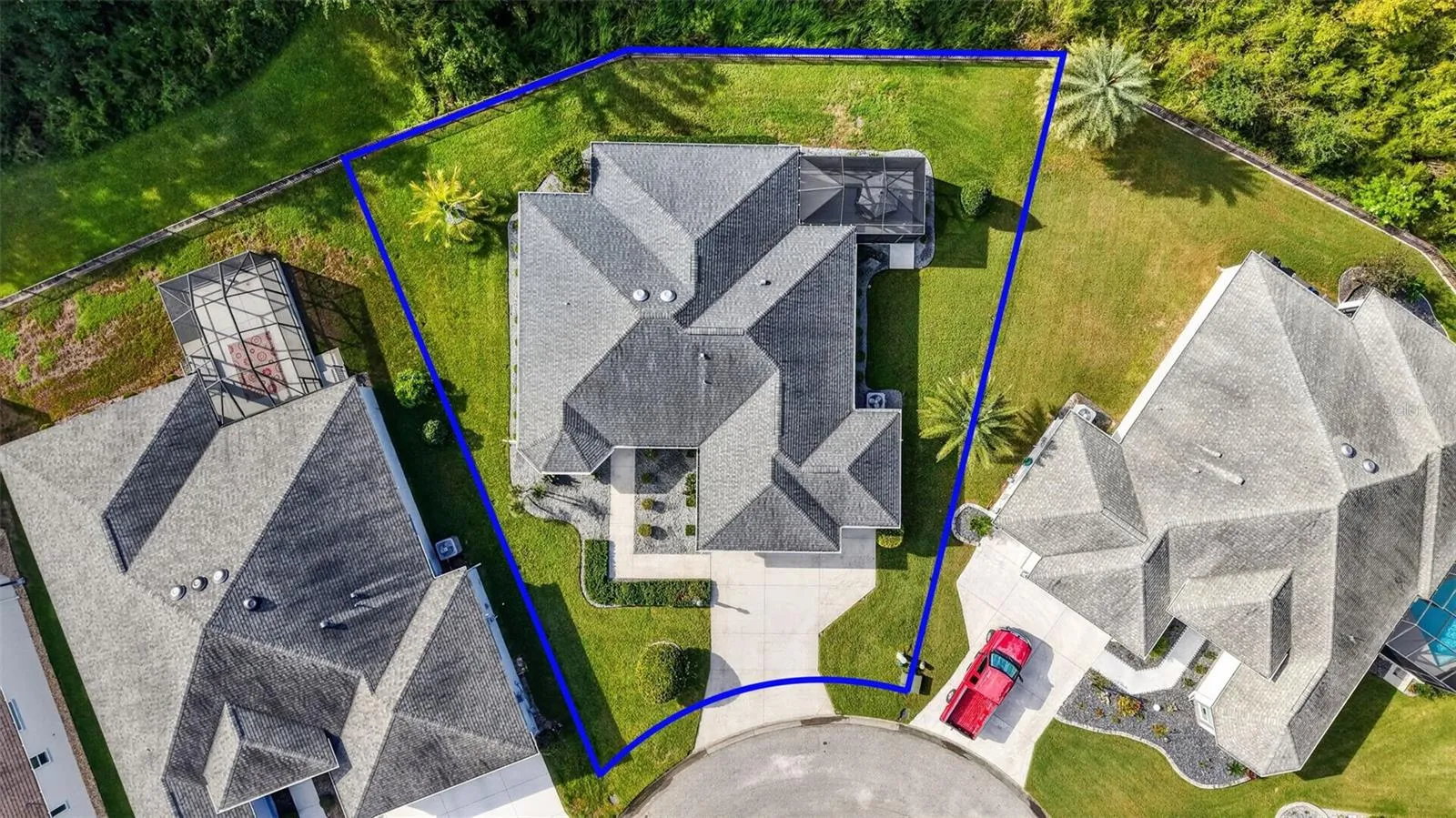Aerial Front Elevation with Property Lines and PRESERVE VIEWS
