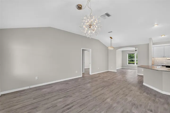 Living, Dining, and Kitchen