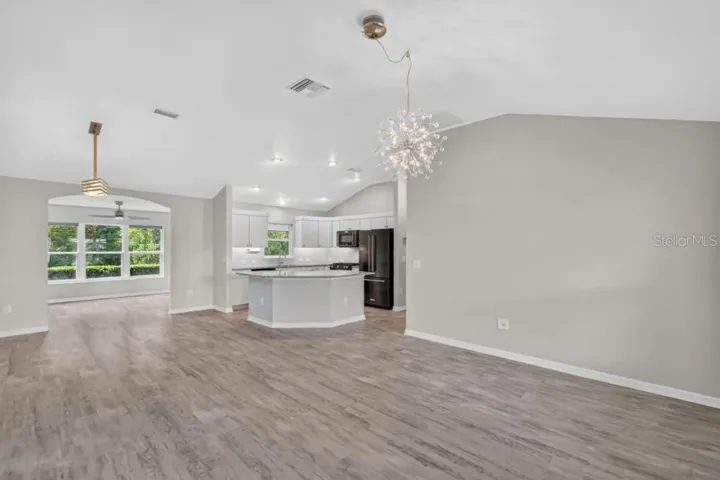 Living, Dining, and Kitchen