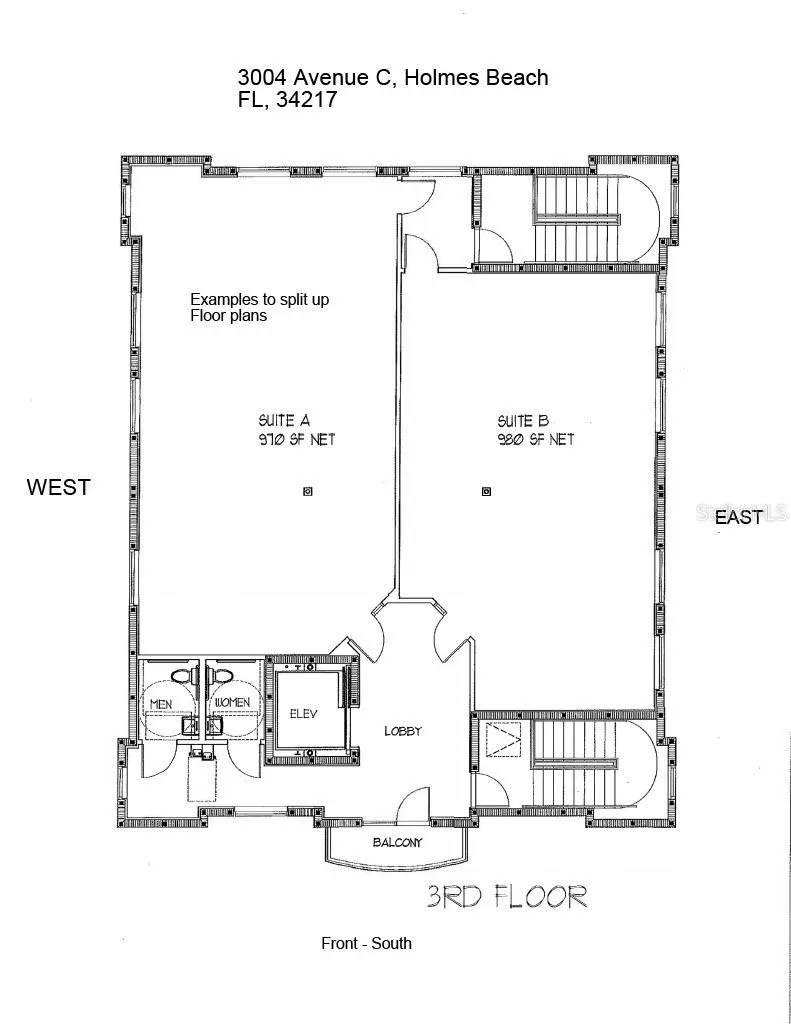 Rendering of third floor split for two tenants.