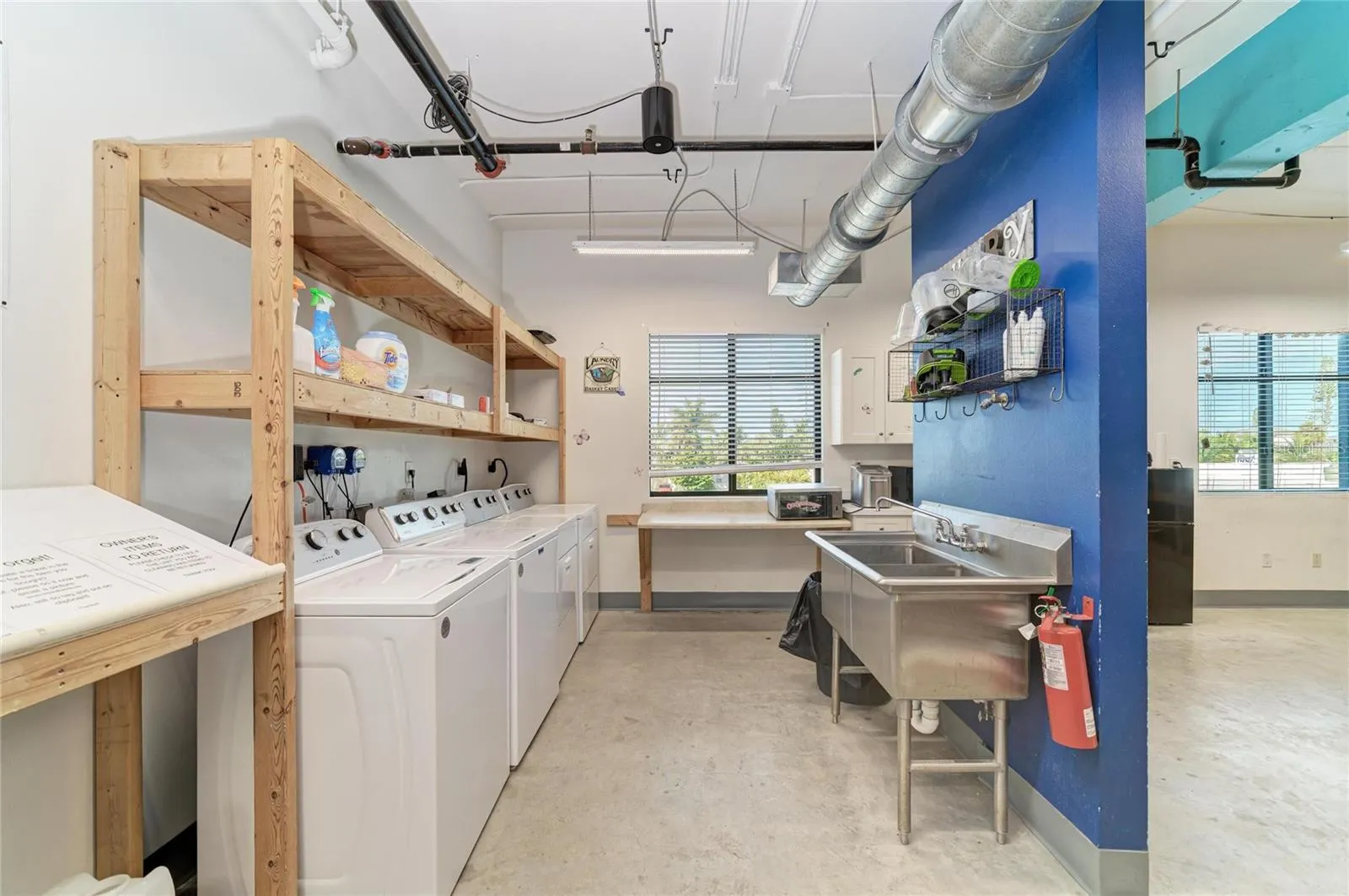 Second Level - sink and washers-dryers