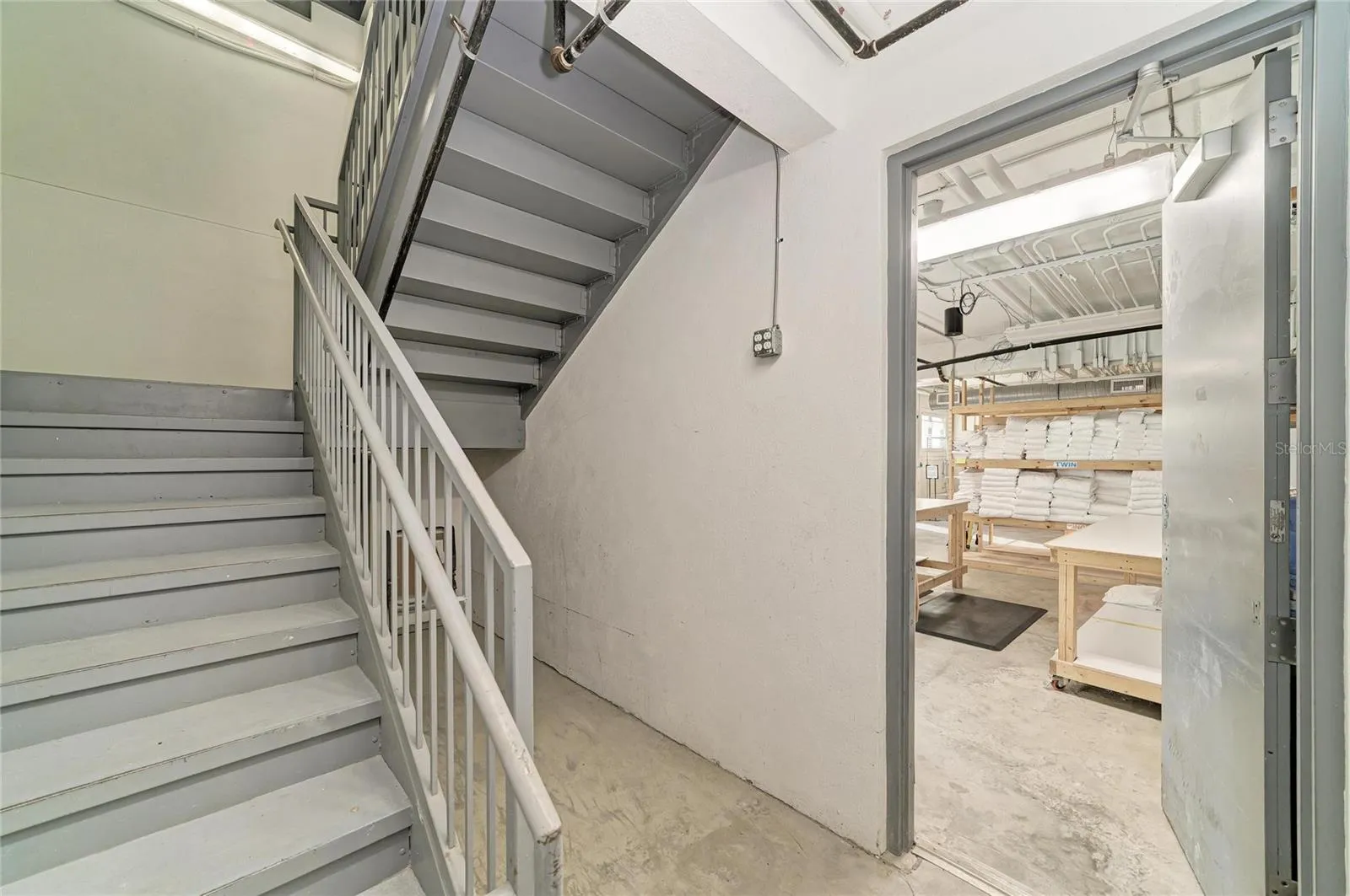 Interior egress stairs