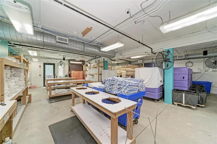 Ground level - high and open ceilings