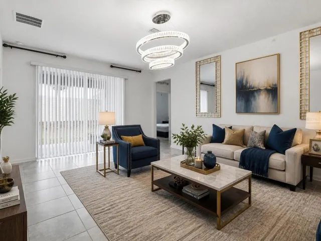 virtually staged living room