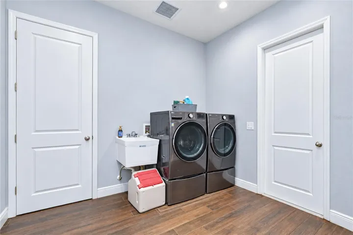 Inside laundry room