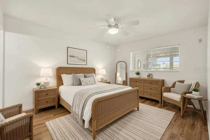 Ample size primary bedroom has lots of natural light and a private bathroom too! Virtually staged