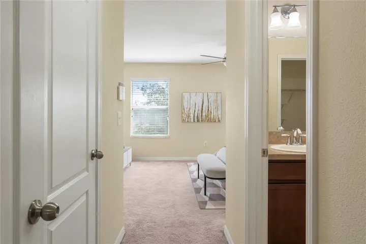 Virtually Staged-entering primary bedroom