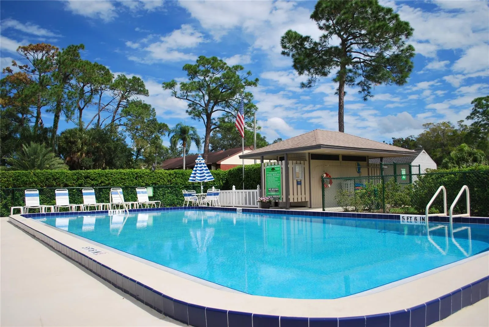 Community Pool steps from your front door