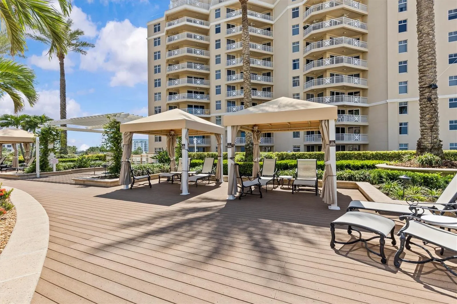 Cabanas by the pool