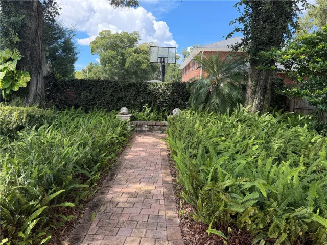 Mature landscaping