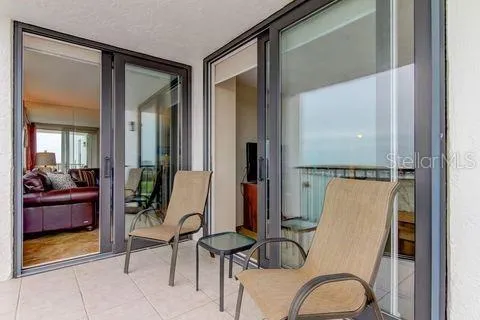 Spacious Balcony with Golf Course and Boca Ciega Bay Views