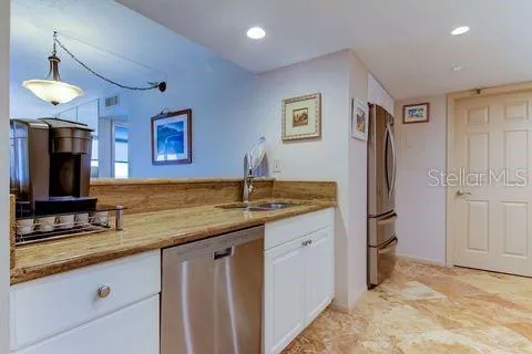 Updated kitchen with custom cabinets