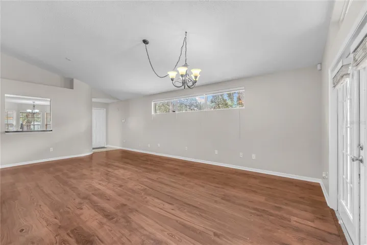 Large transom window lets in natural light.