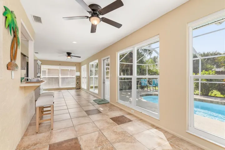 1/2 views of Florida room/lanai