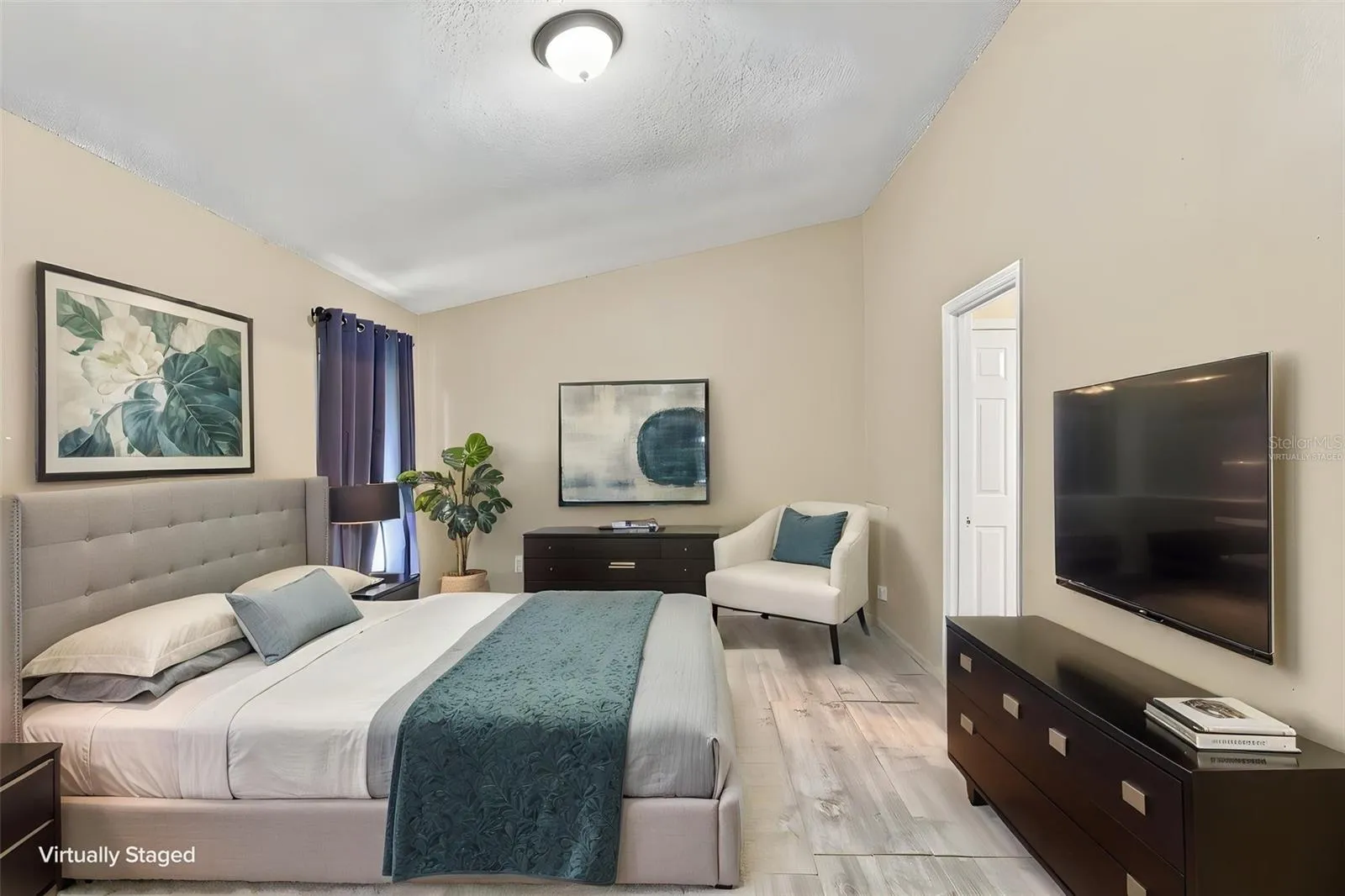 Primary Bedroom virtually staged
