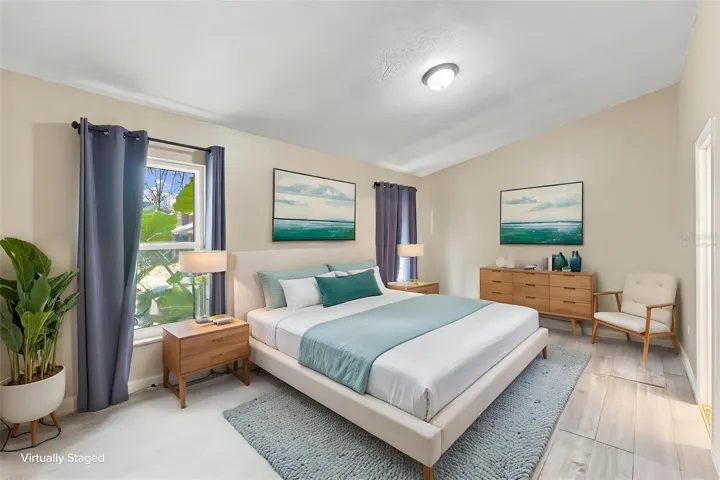 Primary Bedroom virtually staged
