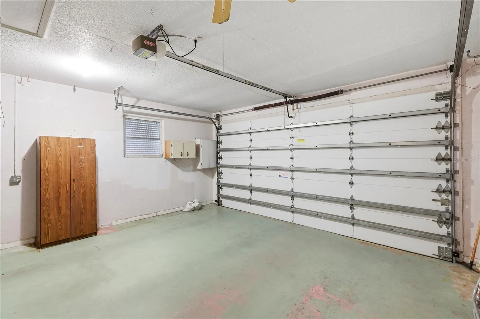 clean garage with opener
