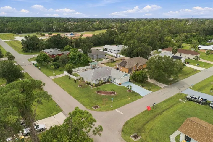 in a neighborhood of nicely kept homes