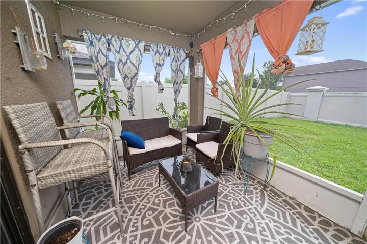 Screen Patio and fenced backyard