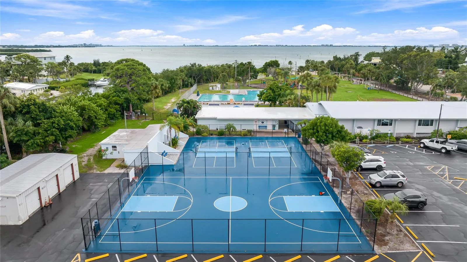 Basket Ball and Bocce Ball Court area