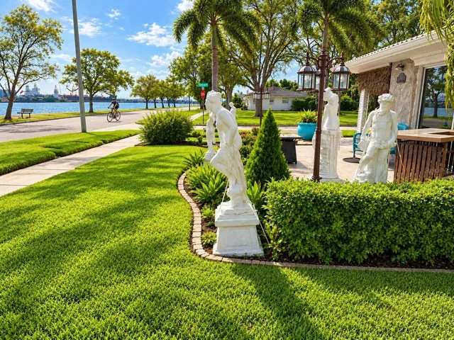 Front yard from the side