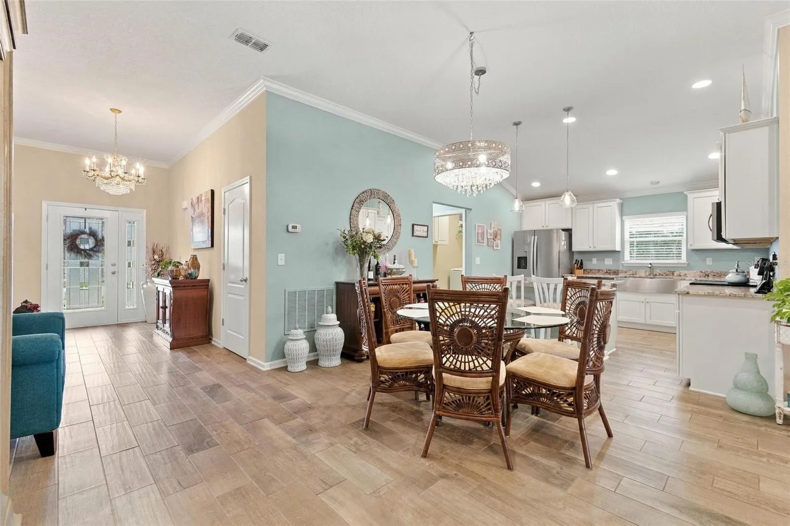 Dining area towards front door
