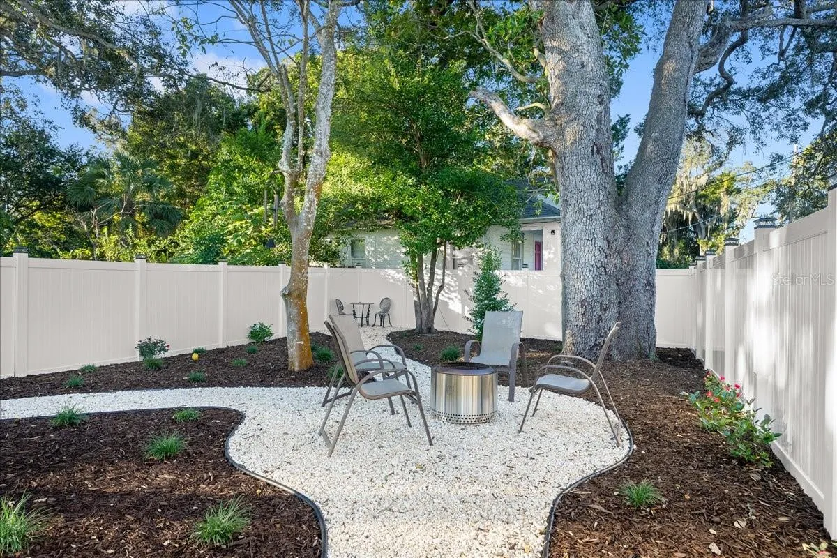 spacious backyard