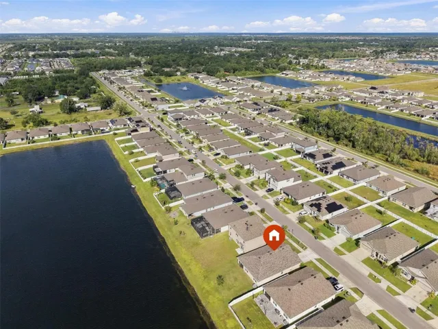 Aerial View of Home and Pond - 1011 Tidal Rock Ave