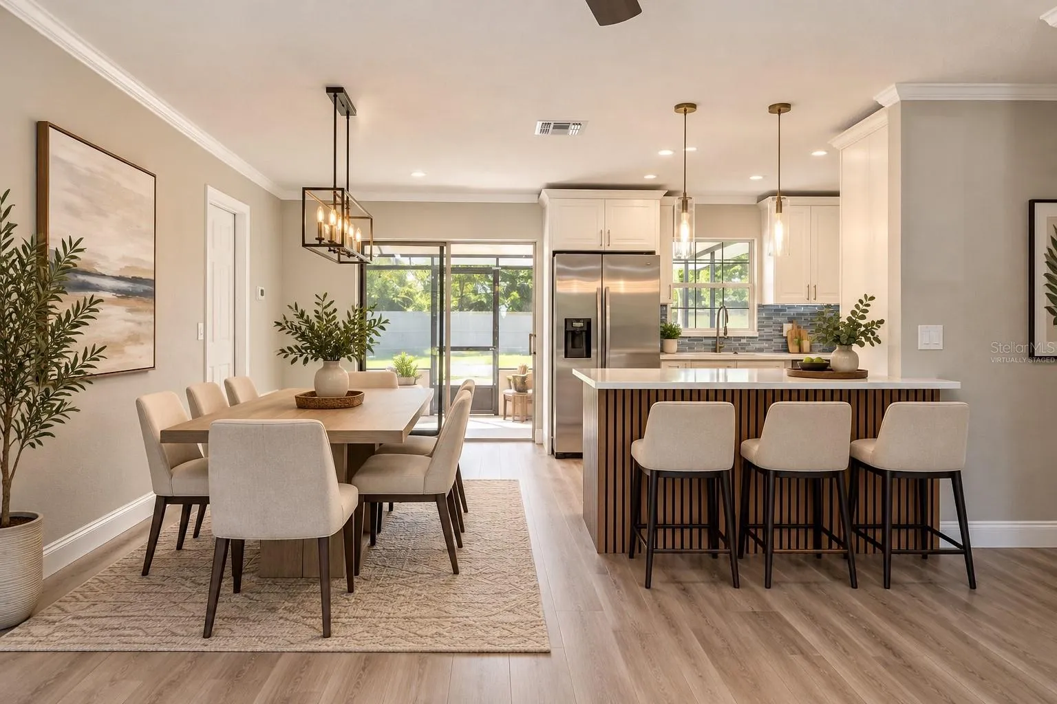 Virtually Staged Dining &amp; Kitchen Transition