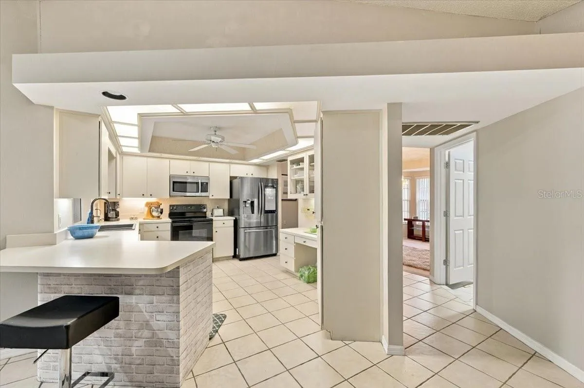 Kitchen with Laundry room to the right