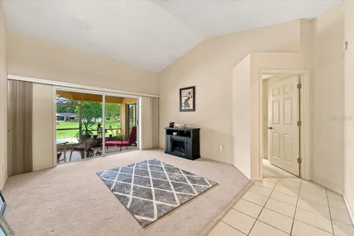 Formal Living Room with Sliding Doors to back screened lanai