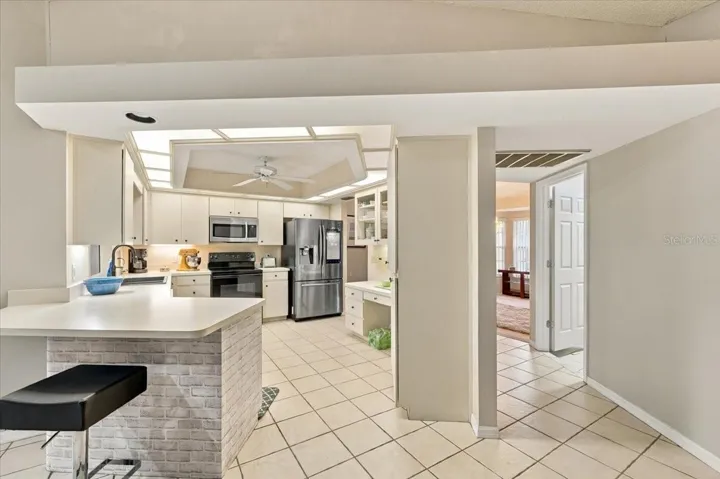 Kitchen with Laundry room to the right