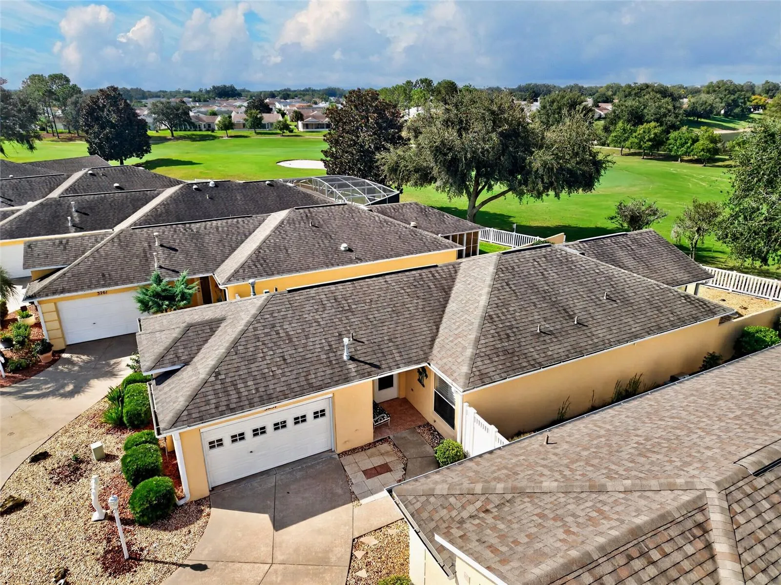 Aerial view of villa