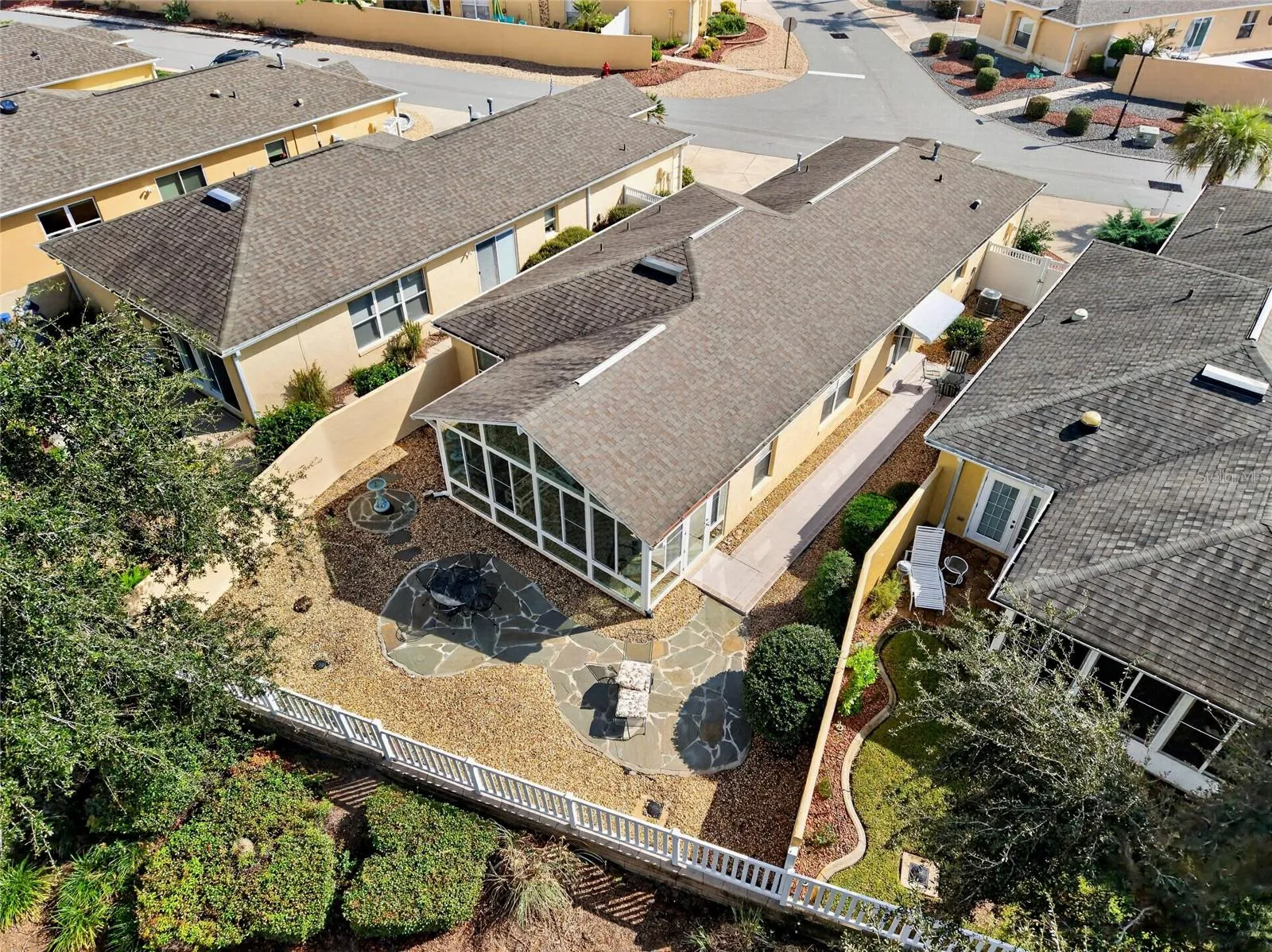 Aerial view of villa