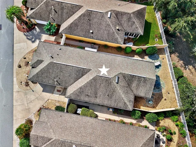 Aerial view of villa