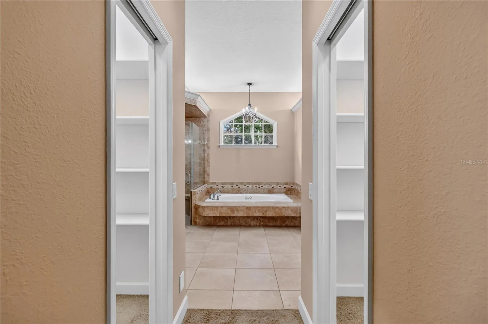 View of master bathroom