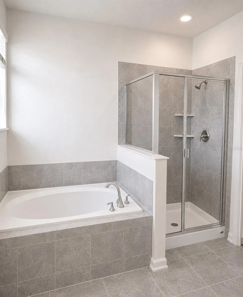 Primary Bathroom – Shower and Tub