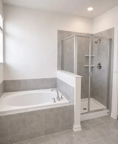 Primary Bathroom – Shower and Tub