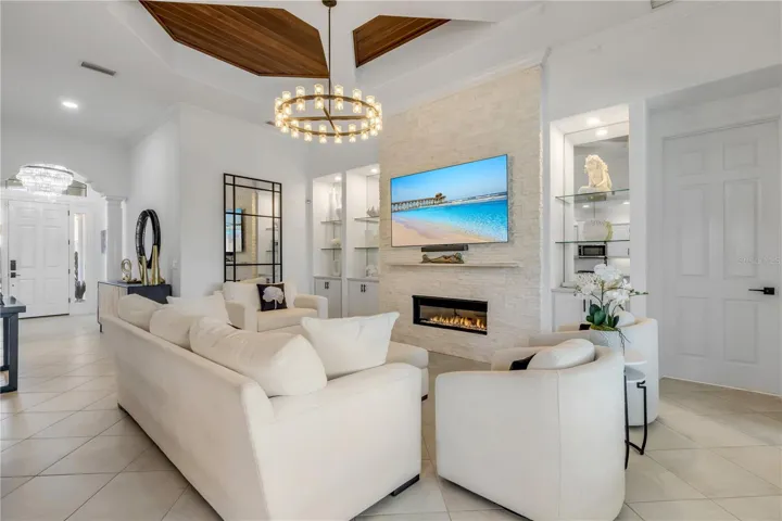 18 ft coffered ceilings