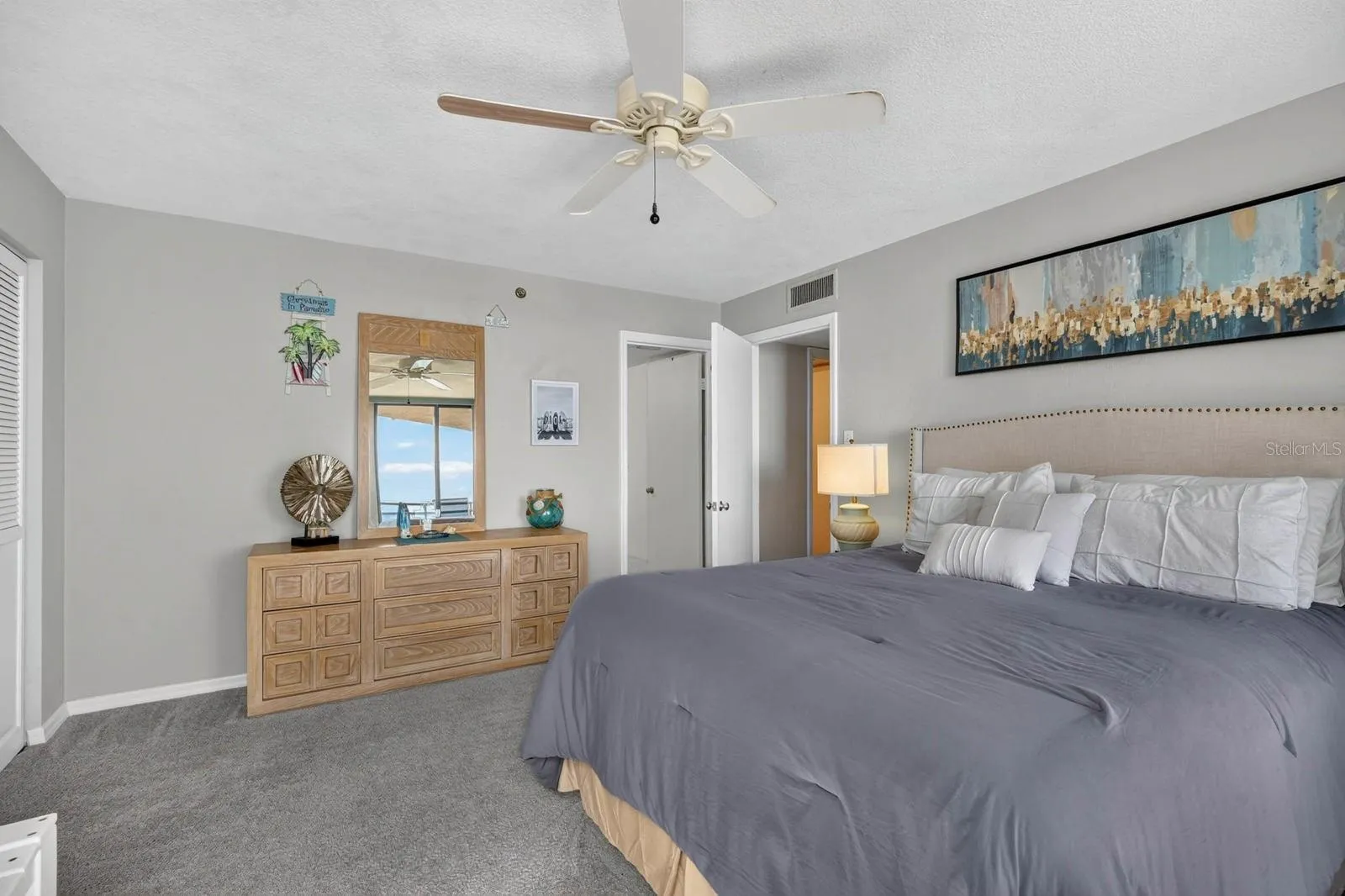 Bedroom facing hallway