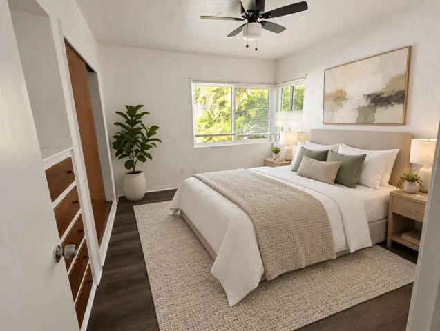 Bedroom - virtually staged