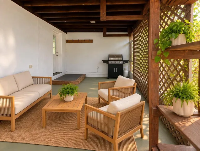 Porch - virtually staged