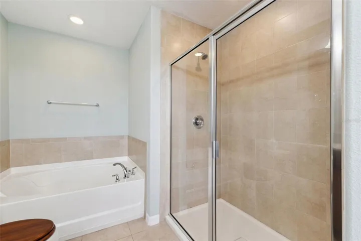 Separate Walk-in Shower and Soaking Tub