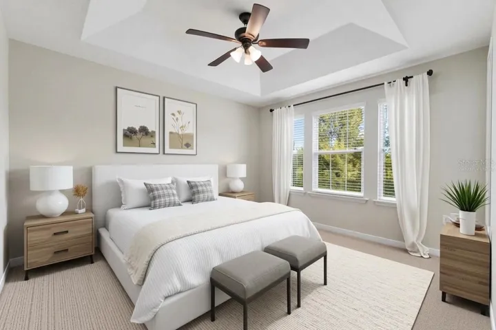 Virtually Staged Primary Bedroom