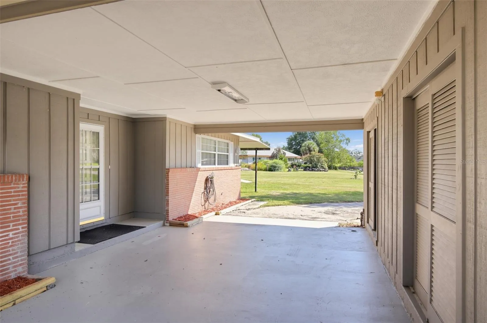 Carport and entrance