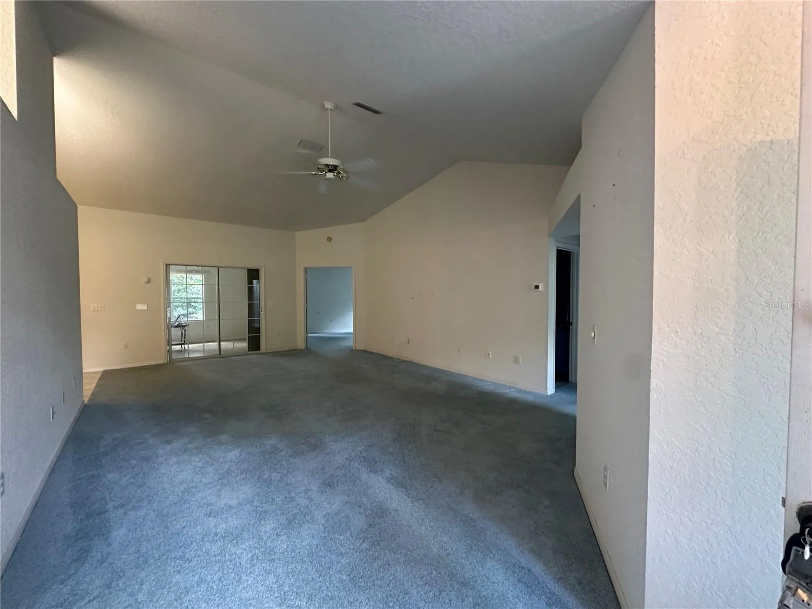 Living Room with vaulted ceiling