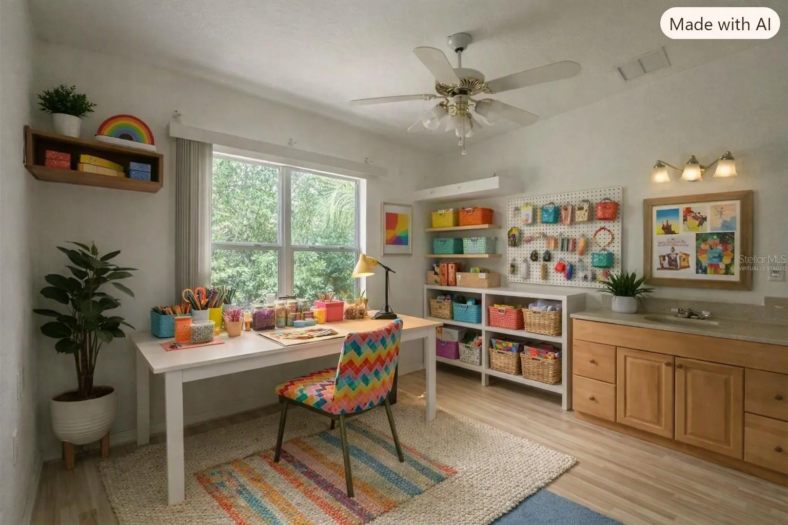Virtually staged-Craft/bonus room
