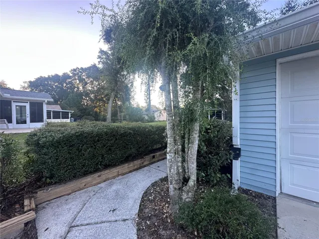 sidewalk to rear of home